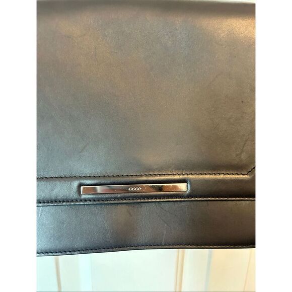 ECCO black leather bag shoulder bag class stylish - Picture 2 of 11